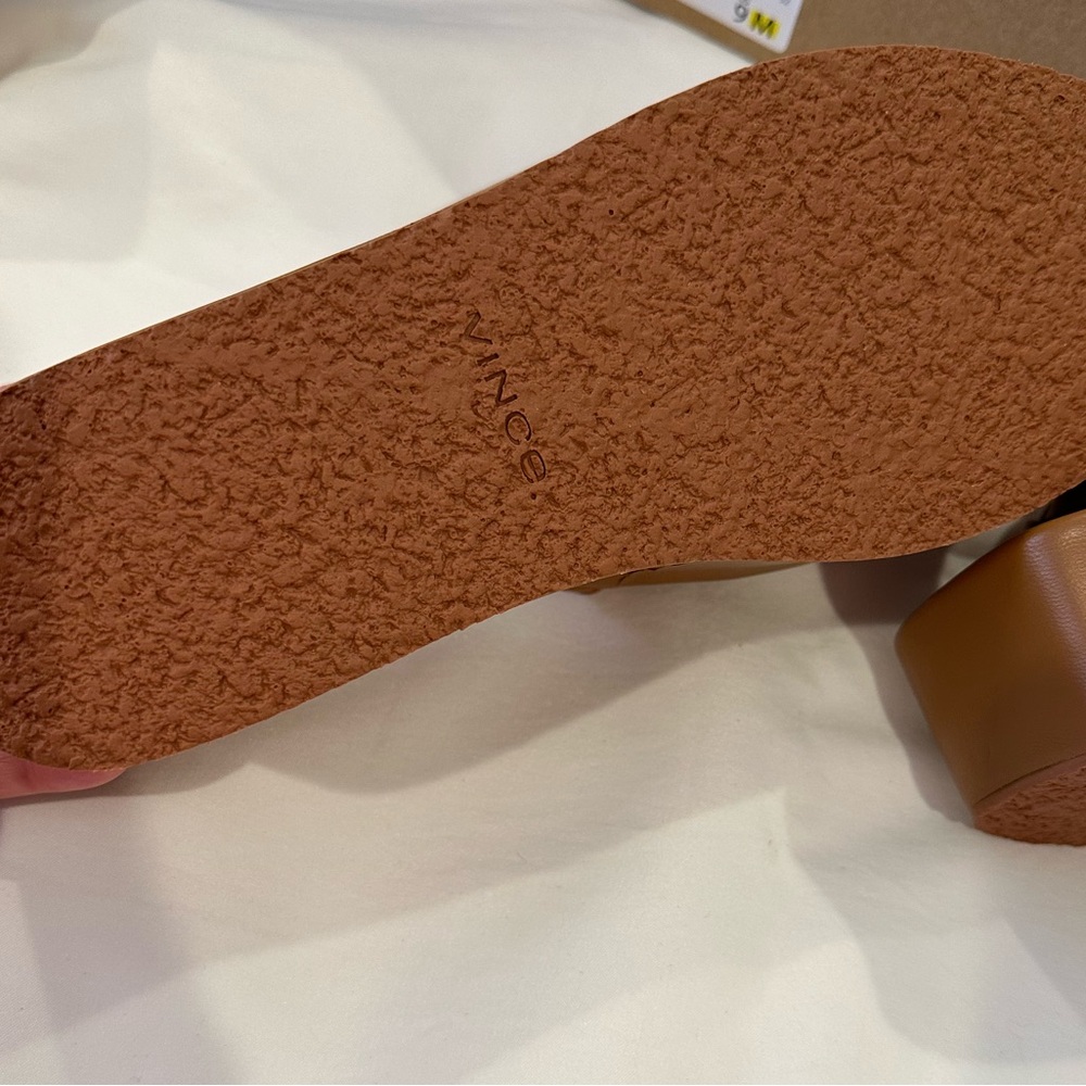 VINCE Mari Wedge Sandals in Tan New IN  BOX - Picture 6 of 8